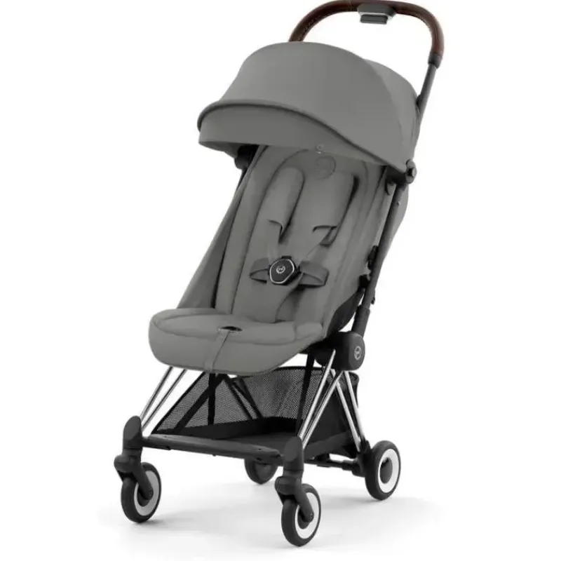 Cybex Lightweight Strollers*- Coya Compact Stroller, Chrome/Dark Brown/Mirage Grey