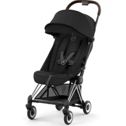 Cybex Lightweight Strollers*- Coya Compact Stroller, Chrome/Dark Brown/Sepia Black