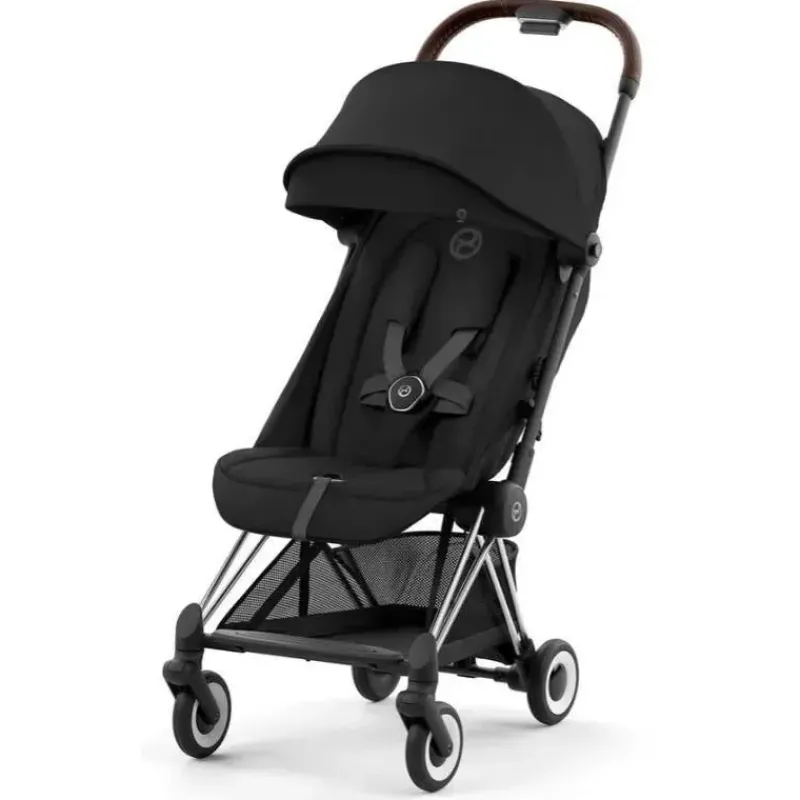 Cybex Lightweight Strollers*- Coya Compact Stroller, Chrome/Dark Brown/Sepia Black