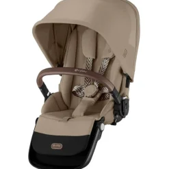 Cybex Add-On Seats & Boards*- Egazelle S Second Seat, Almond Beige With Taupe Frame