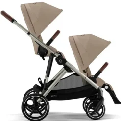 Cybex Add-On Seats & Boards*- Egazelle S Second Seat, Almond Beige With Taupe Frame