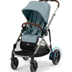 Cybex Single To Double Strollers*- Egazelle S Single-to-Double Stroller, Black Frame/Moon Black
