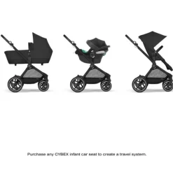 Cybex Single Strollers*- Eos Lux 2-In-1 Stroller, Moon Black
