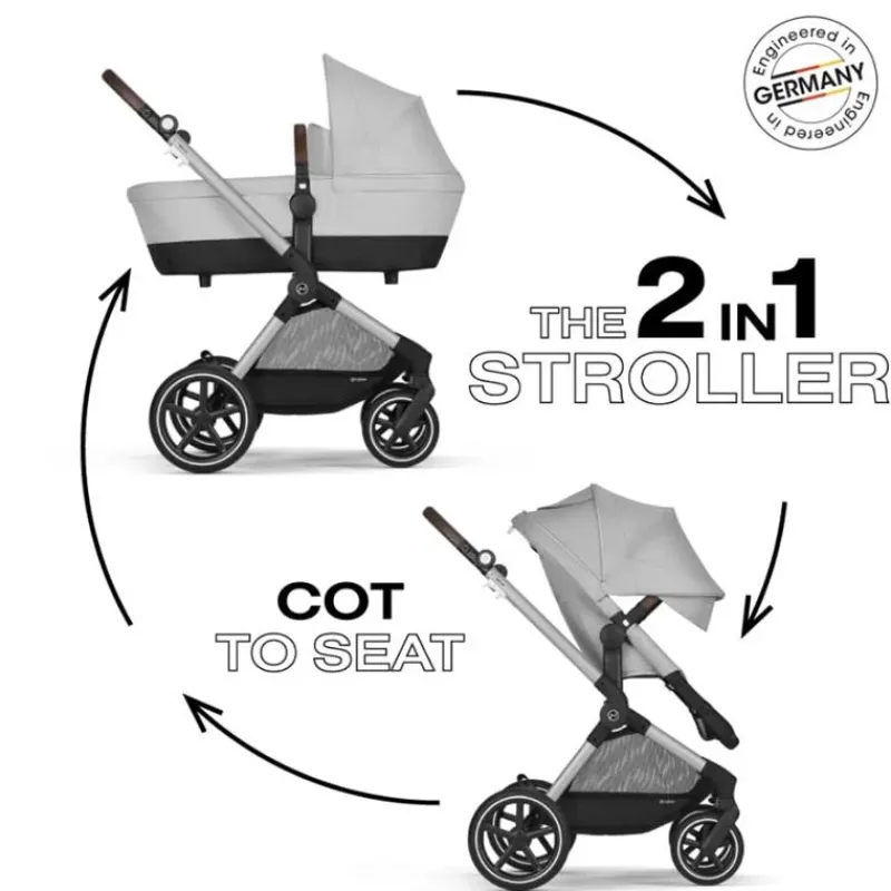 Cybex Single Strollers*- Eos Lux 2-In-1 Stroller, Seashell Beige