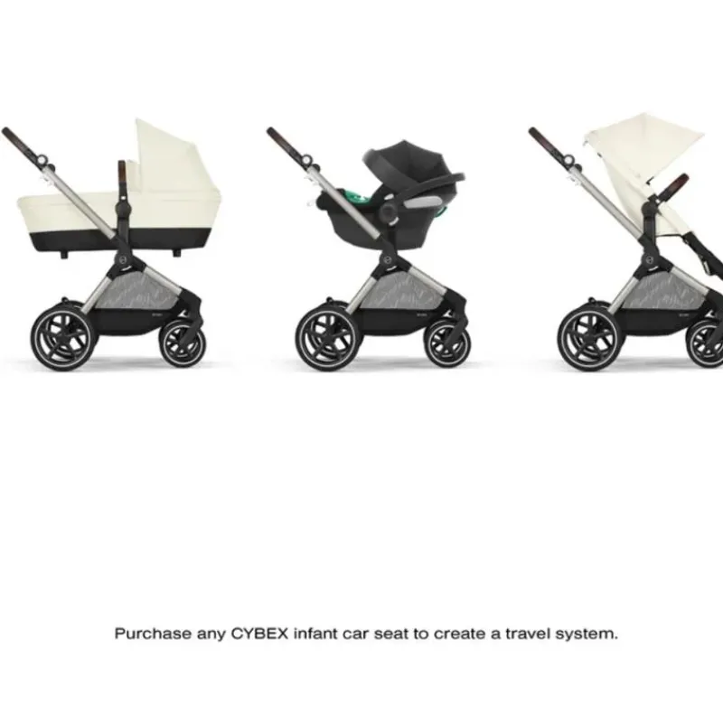 Cybex Single Strollers*- Eos Lux 2-In-1 Stroller, Seashell Beige
