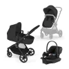 Cybex Travel Systems*- Eos Stroller Black Frame & Aton G, Moon Black