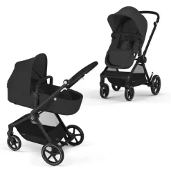 Cybex Single Strollers*- Eos Stroller Moon Black (Black Frame)