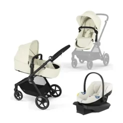 Cybex Travel Systems*- Eos Stroller Seashell Beige Black Frame & Aton G