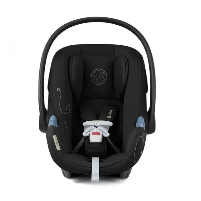 Cybex Travel Systems*- EOS Travel System, Stroller + Aton G Infant Car Seat Moon Black (Silver Frame)