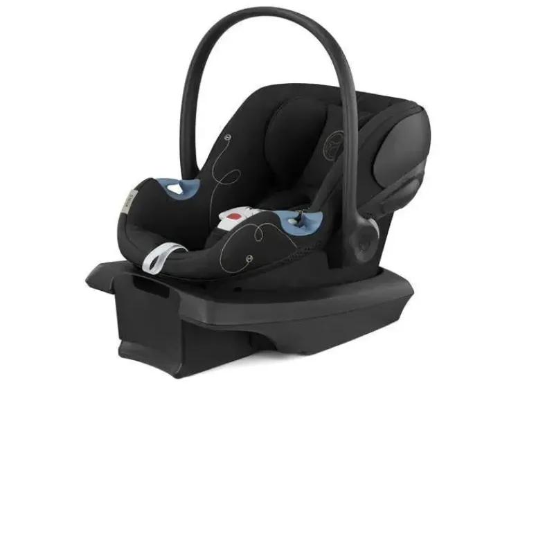 Cybex Travel Systems*- EOS Travel System, Stroller + Aton G Infant Car Seat Moon Black (Silver Frame)