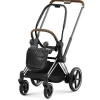 Cybex Top Strollers|Stroller Frames*- EPriam 2 Stroller Frame, Chrome/Brown