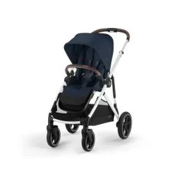 Cybex Double Strollers*- Gazelle S 2 Double Stroller Bundle, Ocean Blue/Silver Frame