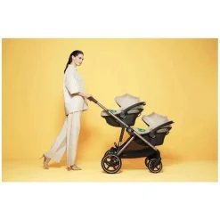Cybex Double Strollers*- Gazelle S 2 Double Stroller Bundle, Ocean Blue/Silver Frame