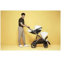 Cybex Double Strollers*- Gazelle S 2 Double Stroller Bundle, Moon Black/Silver Frame