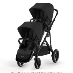 Cybex Add-On Seats & Boards*- Gazelle S 2 Second Seat, Moon Black With Black Frame