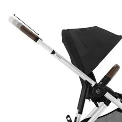 Cybex Single To Double Strollers|Double Strollers*- Gazelle S 2 Single-to-Double Stroller, Silver Frame/Moon Black