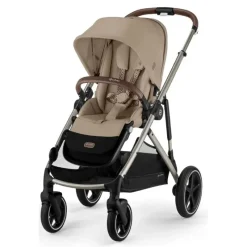 Cybex Single To Double Strollers|Double Strollers*- Gazelle S 2 Single-to-Double Stroller, Taupe Frame/Almond Beige