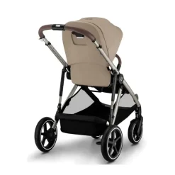 Cybex Single To Double Strollers|Double Strollers*- Gazelle S 2 Single-to-Double Stroller, Taupe Frame/Almond Beige