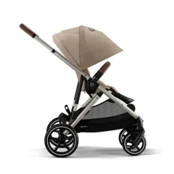 Cybex Single To Double Strollers|Double Strollers*- Gazelle S 2 Single-to-Double Stroller, Taupe Frame/Almond Beige