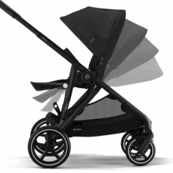 Cybex Single To Double Strollers*- Gazelle S 2 Single-to-Double Stroller, Black Frame/Moon Black