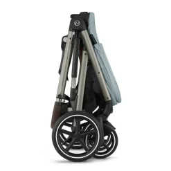 Cybex Single To Double Strollers|Double Strollers*- Gazelle S 2 Single-to-Double Stroller, Taupe Frame/Sky Blue