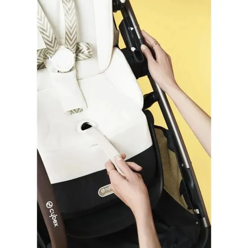 Cybex Single To Double Strollers|Double Strollers*- Gazelle S 2 Single-to-Double Stroller, Taupe Frame/Seashell Beige