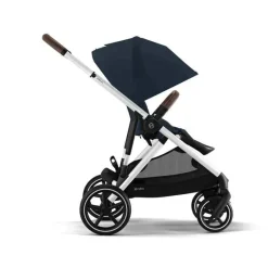 Cybex Single To Double Strollers|Double Strollers*- Gazelle S 2 Single-to-Double Stroller, Silver Frame/Ocean Blue