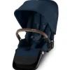 Cybex Add-On Seats & Boards*- Gazelle S Second Seat, Ocean Blue With Silver Frame
