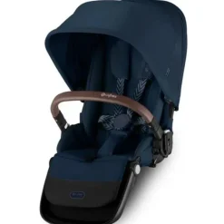 Cybex Add-On Seats & Boards*- Gazelle S Second Seat, Ocean Blue With Silver Frame