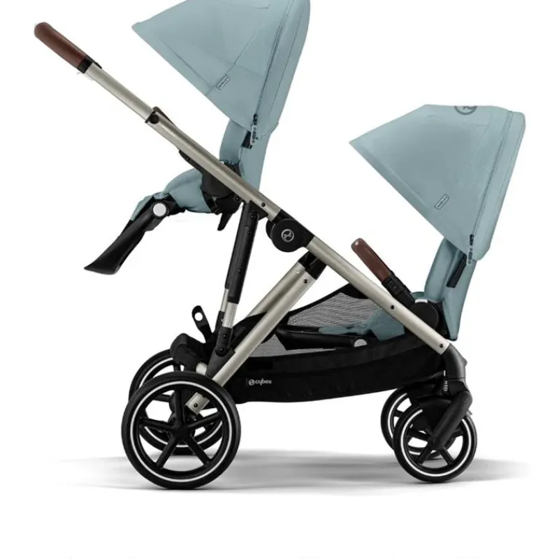 Cybex Add-On Seats & Boards*- Gazelle S Second Seat, Sky Blue With Taupe Frame