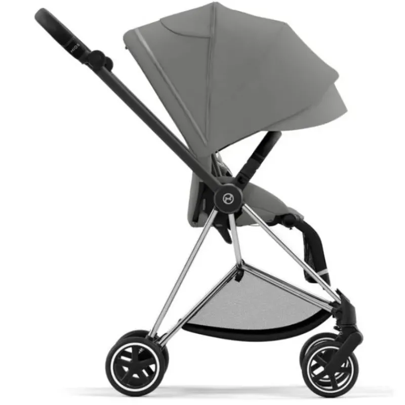 Cybex Single Strollers*- Mios 3, Chrome/Black Frame + Mirage Grey Seat Pack