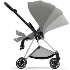 Cybex Single Strollers*- Mios 3, Chrome/Black Frame + Mirage Grey Seat Pack