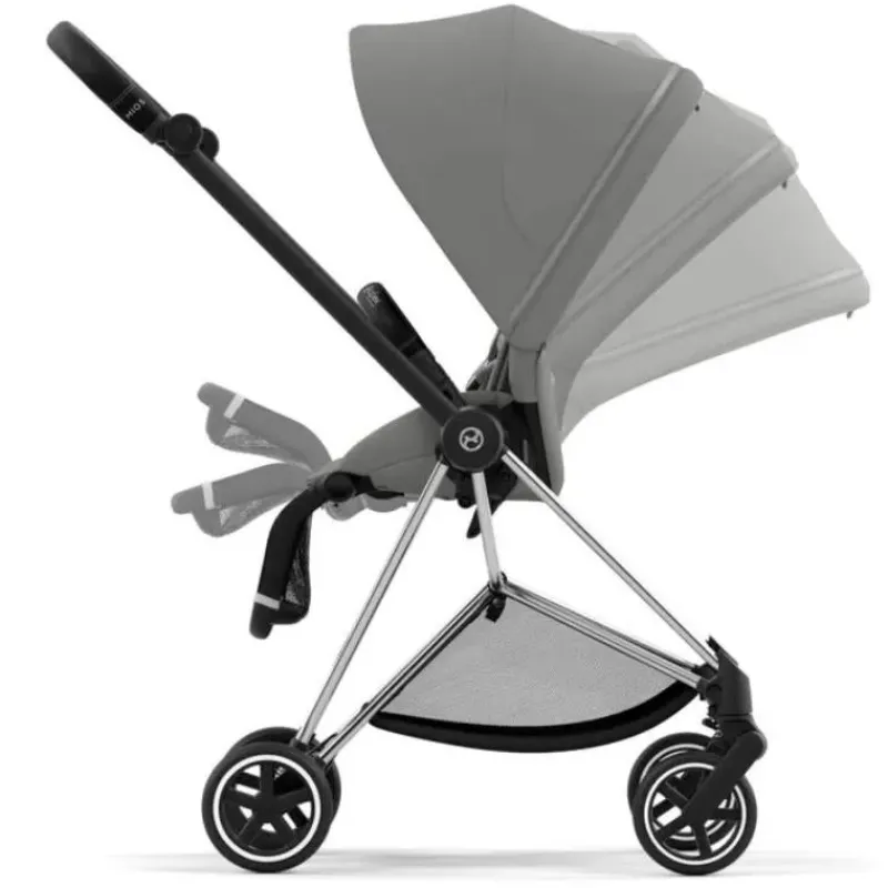 Cybex Single Strollers*- Mios 3, Chrome/Black Frame + Mirage Grey Seat Pack