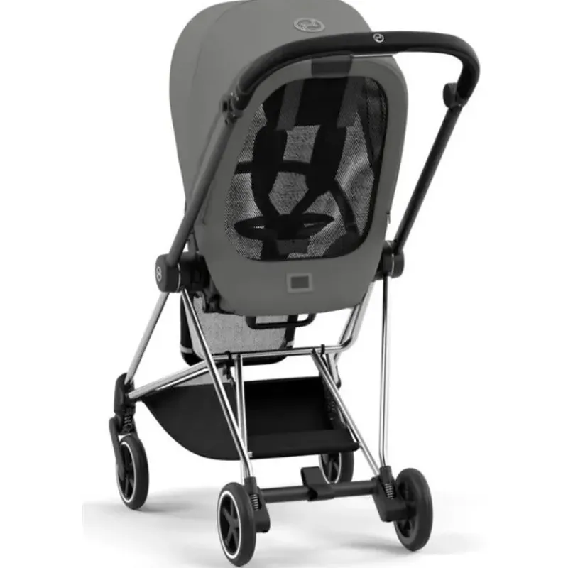 Cybex Single Strollers*- Mios 3, Chrome/Black Frame + Mirage Grey Seat Pack
