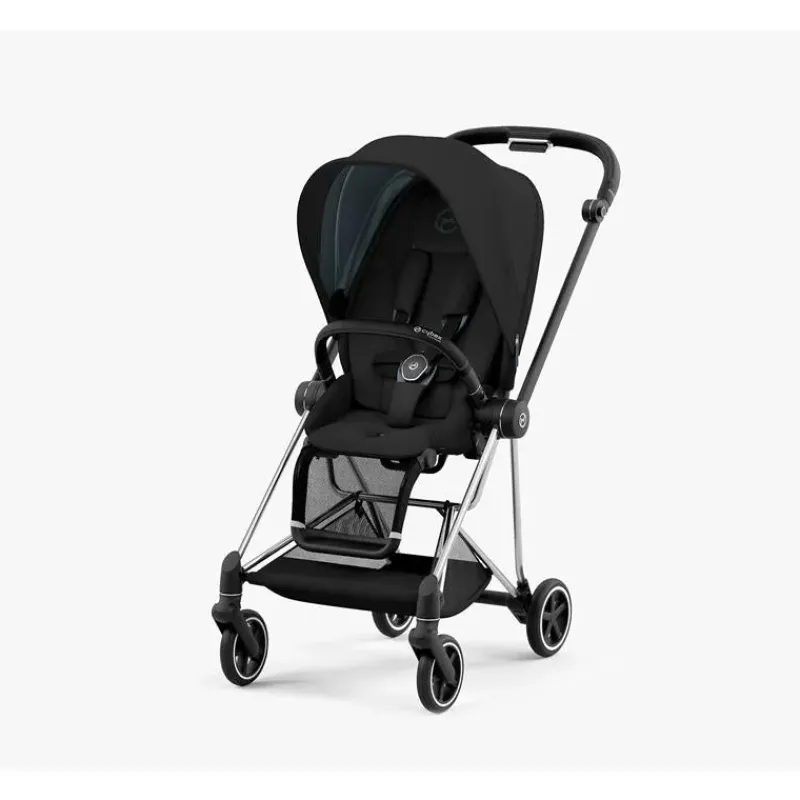 Cybex Single Strollers*- Mios 3, Chrome/Black Frame + Sepia Black Seat Pack
