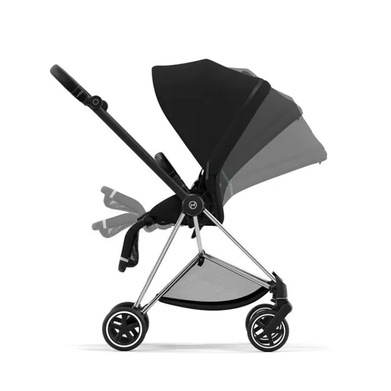 Cybex Single Strollers*- Mios 3, Chrome/Black Frame + Sepia Black Seat Pack
