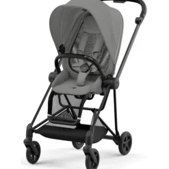 Cybex Single Strollers*- Mios 3, Matt Black/Black Frame + Mirage Grey Seat Pack