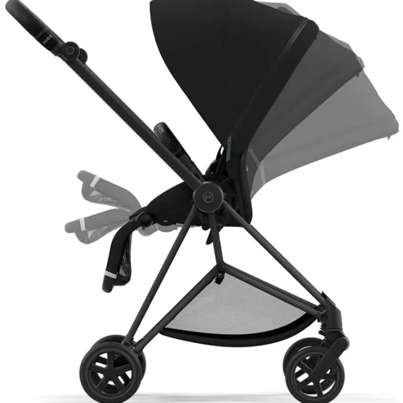Cybex Single Strollers*- Mios 3, Matte Black/Blk Frame + Deep Black Seat Pack