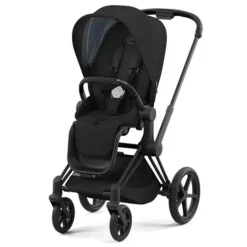 Cybex Single Strollers*- Priam 4 Stroller Matte Black Frame/Deep Black Seat