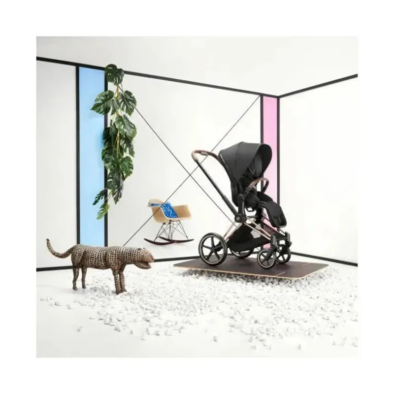 Cybex Single Strollers*- Priam 4 Stroller Matte Black Frame/Deep Black Seat