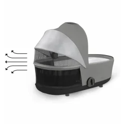 Cybex Bassinets & Carrycots*- Priam 4/EPriam 2 Lux Carry Cot, Soho Grey
