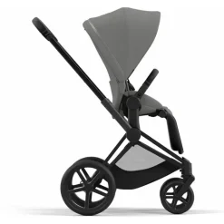 Cybex Single Strollers*- Priam4, Matte Black/Black + Soho Grey Seat Pack