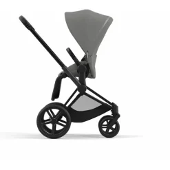 Cybex Single Strollers*- Priam4, Matte Black/Black + Soho Grey Seat Pack