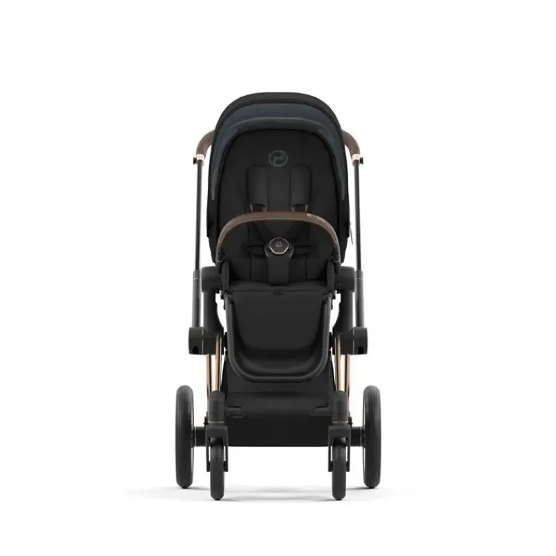 Cybex Single Strollers*- Priam4, Rose Gold Frame + Sepia Black Seat Pack