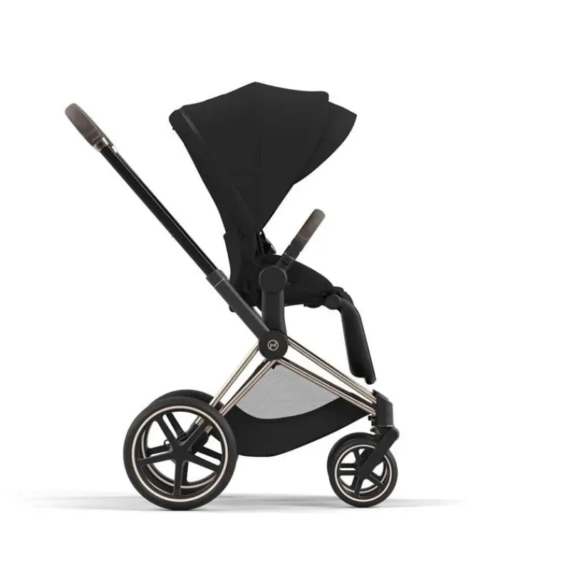 Cybex Single Strollers*- Priam4, Rose Gold Frame + Sepia Black Seat Pack
