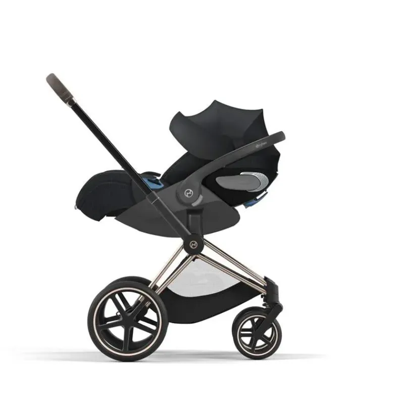 Cybex Single Strollers*- Priam4, Rose Gold Frame + Sepia Black Seat Pack