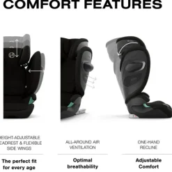 Cybex Booster Car Seats*- Solution G2 Folding Travel High-Back Booster, Moon Black