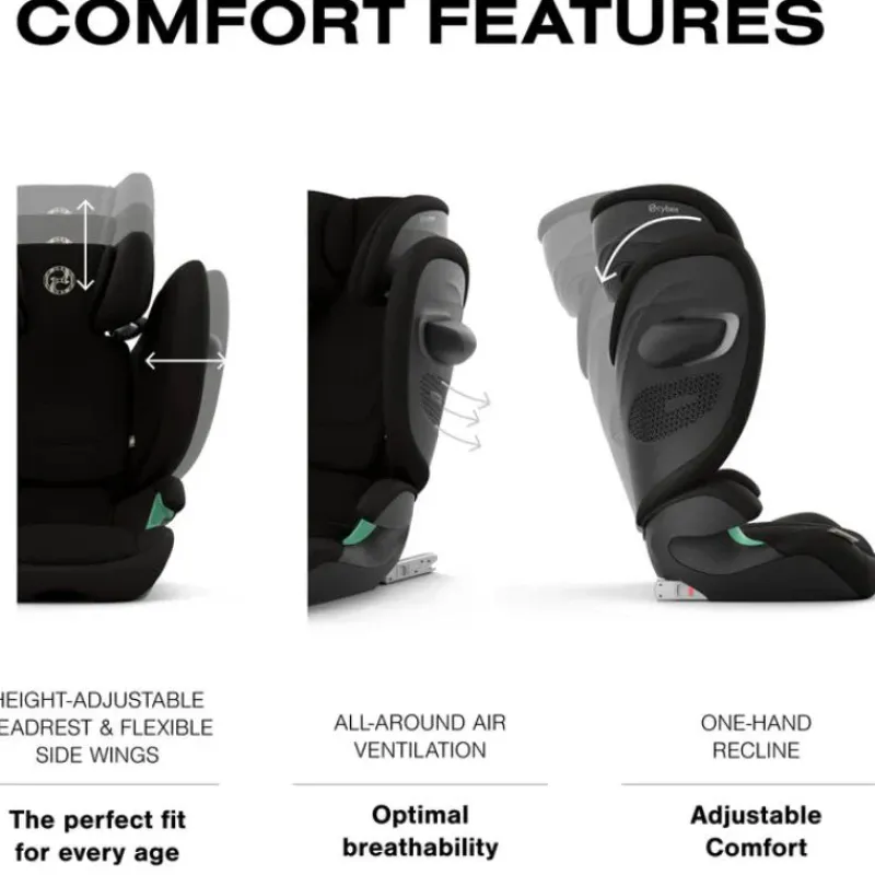 Cybex Booster Car Seats*- Solution G2 Folding Travel High-Back Booster, Moon Black
