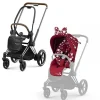 Cybex Single Strollers*E-Priam 2 Stroller Bundle, Chrome/Brown Frame With Petticoat Seat