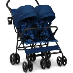 Delta Double Strollers*Children - BabyGap Classic Side-by-Side Double Stroller, Navy Camo